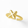 Women's Copper Gold Plated Geometric Letter Open Ring