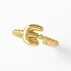 Women's Copper Gold Plated Geometric Letter Open Ring