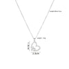 Women's Copper Gold Plated Heart Shape Mixed Gemstone Inlay Zircon Necklace O Chain Light Luxury Style