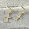 Women's Copper Goldplated Geometric Cross Ear Nail