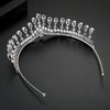 Women's Copper Headband With Inlaid Zircon Drop Details Retro Electroplated Wedding Crown Hair Accessory