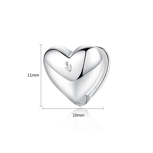 Women's Copper Heart Earrings With Electroplated Finish Fashion Jewelry For Wholesale