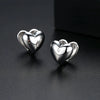 Women's Copper Heart Earrings With Electroplated Finish Fashion Jewelry For Wholesale