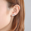 Women's Copper Heart Earrings With Electroplated Finish Fashion Jewelry For Wholesale