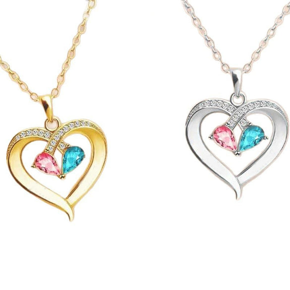 Women's Copper Heart Pendant Necklace With Electroplated Finish Elegant Old Money Style Collarbone Chain Fashion Jewelry