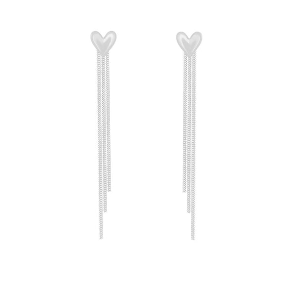 Women's Copper Heart Shape Electroplated Earrings