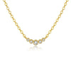Women's Copper Heart Shaped Necklace With Zircon Inlay Electroplated Chic Clavicle Chain Jewelry