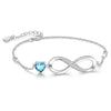 Women's Copper Heart Shaped Zircon Bracelet With Electroplated Simple Elegant Wrist Chain Design
