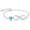 Women's Copper Heart Shaped Zircon Bracelet With Electroplated Simple Elegant Wrist Chain Design