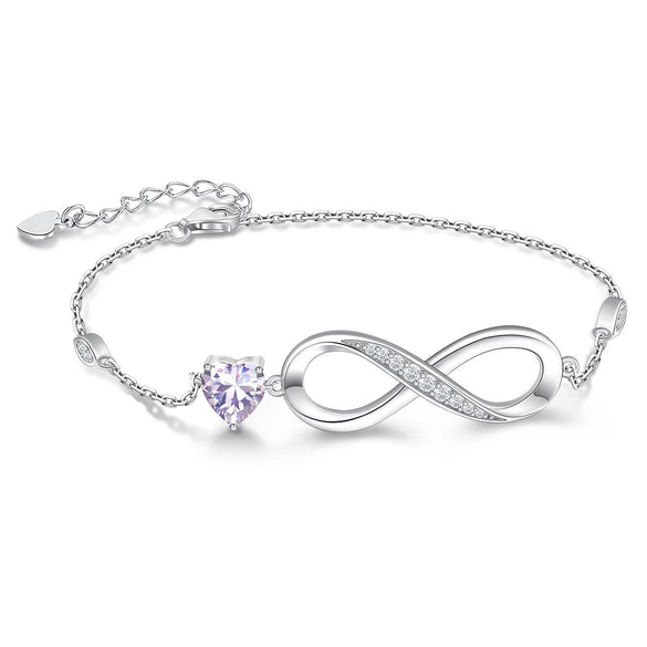 Women's Copper Heart Shaped Zircon Bracelet With Electroplated Simple Elegant Wrist Chain Design