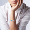 Women's Copper Heart Shaped Zircon Bracelet With Electroplated Simple Elegant Wrist Chain Design