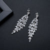 Women's Copper Horse Eye Flower Tassel Earrings With Painted Finish Elegant Long Simple Statement Jewelry