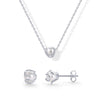 Women's Copper Imitation Pearl Geometric Necklace And Earrings Jewelry Set With Electroplated Finish Regular Chain Fashion Style