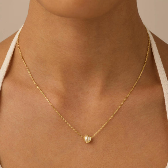 Women's Copper Imitation Pearl Geometric Necklace And Earrings Jewelry Set With Electroplated Finish Regular Chain Fashion Style