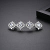 Women's Copper Inlaid Zircon Flower Hair Clip Electroplated Geometric Bangs Accessory