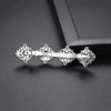 Women's Copper Inlaid Zircon Flower Hair Clip Electroplated Geometric Bangs Accessory