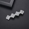 Women's Copper Inlaid Zircon Flower Hair Clip Electroplated Geometric Bangs Accessory