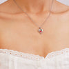Women's Copper Inlaid Zircon Fruit Pendant Necklace Electroplated Light Luxury Style