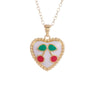 Women's Copper Inlaid Zircon Fruit Pendant Necklace Electroplated Light Luxury Style