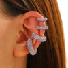 Women's Copper Inlaid Zircon Geometric Ushaped Cring Cshaped Ear Clips