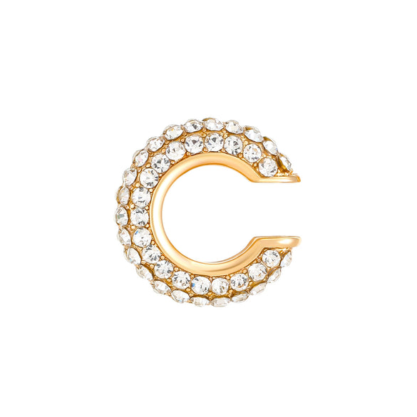 Women's Copper Inlaid Zircon Geometric Ushaped Cring Cshaped Ear Clips