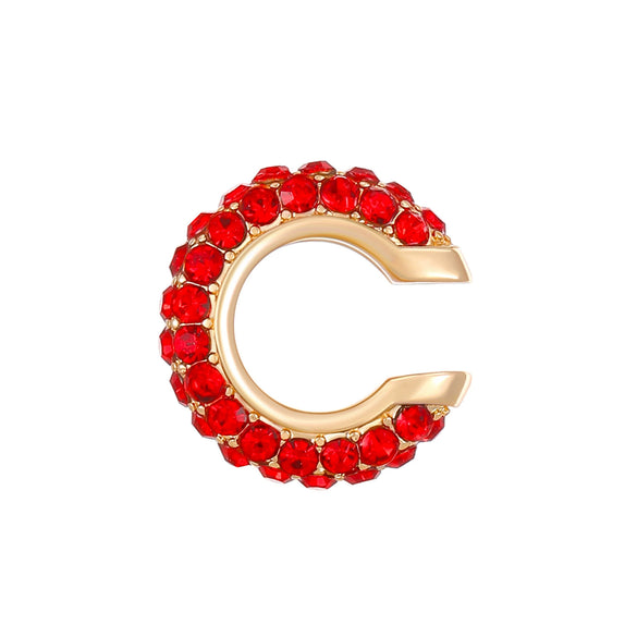 Women's Copper Inlaid Zircon Geometric Ushaped Cring Cshaped Ear Clips