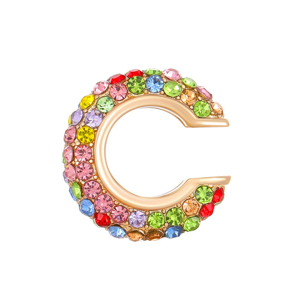 Women's Copper Inlaid Zircon Geometric Ushaped Cring Cshaped Ear Clips