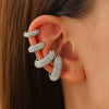 Women's Copper Inlaid Zircon Geometric Ushaped Cring Cshaped Ear Clips