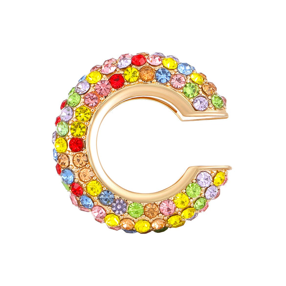 Women's Copper Inlaid Zircon Geometric Ushaped Cring Cshaped Ear Clips