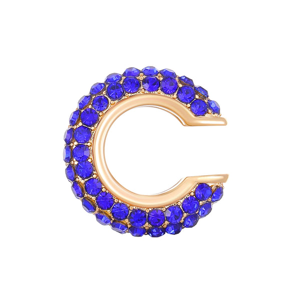 Women's Copper Inlaid Zircon Geometric Ushaped Cring Cshaped Ear Clips