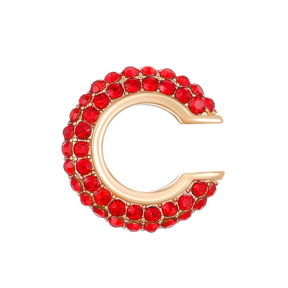 Women's Copper Inlaid Zircon Geometric Ushaped Cring Cshaped Ear Clips