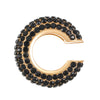 Women's Copper Inlaid Zircon Geometric Ushaped Cring Cshaped Ear Clips