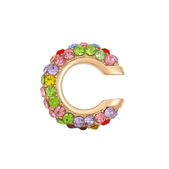 Women's Copper Inlaid Zircon Geometric Ushaped Cring Cshaped Ear Clips