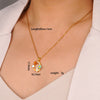 Women's Copper Inlaid Zircon Heart Shape Pendant Ochain Jewelry Light Luxury Style Electroplating