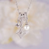 Women's Copper Inlaid Zircon Star Butterfly Pendant Necklace With Rhombus Animal Zodiac Pattern And Electroplating Process