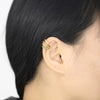 Women's Copper 18K Gold Plated Cshaped Earrings With Letters Numbers Text Pattern And Electroplating Process