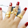 Women's Copper 18K Gold Plated Geometric Minimalist Irregular Opening Ring