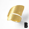 Women's Copper 18K Gold Plated Geometric Minimalist Irregular Opening Ring