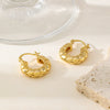 Women's Copper 18K Gold Plated Geometric Pattern Elegant Earrings
