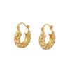 Women's Copper 18K Gold Plated Geometric Pattern Elegant Earrings