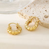 Women's Copper 18K Gold Plated Geometric Pattern Elegant Earrings