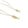 Women's Copper Koi Pendant Long Necklace Electroplated O Chain Animal Zodiac Style Jewelry