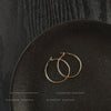 Women's Copper Large Round Hoop Earrings Simple Geometric Electroplated Statement Earrings