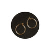 Women's Copper Large Round Hoop Earrings Simple Geometric Electroplated Statement Earrings