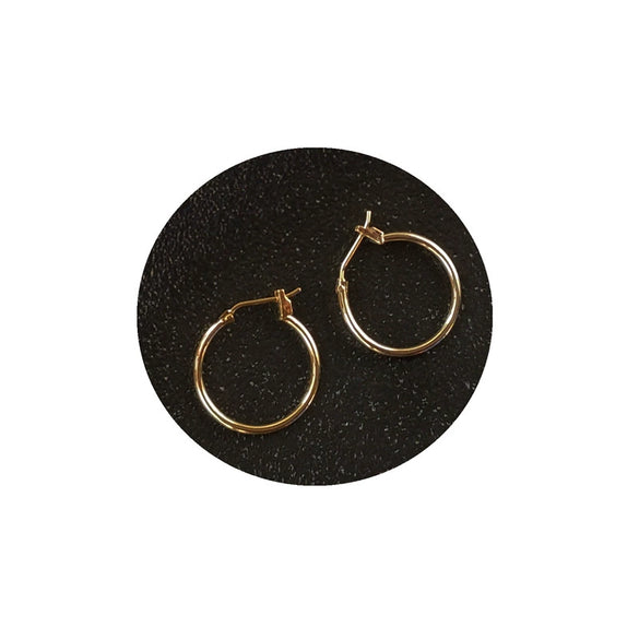 Women's Copper Large Round Hoop Earrings Simple Geometric Electroplated Statement Earrings