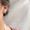 Women's Copper Large Round Hoop Earrings Simple Geometric Electroplated Statement Earrings
