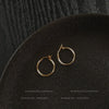 Women's Copper Large Round Hoop Earrings Simple Geometric Electroplated Statement Earrings