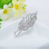 Women's Copper Leaf Brooch With Aaa Zircon Micro Pavé Detail And Electroplated Finish Simple Botanical Jewelry Accessory