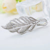 Women's Copper Leaf Brooch With Aaa Zircon Micro Pavé Detail And Electroplated Finish Simple Botanical Jewelry Accessory
