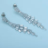 Women's Copper Leaf Dangle Earrings With Electroplated Finish Elegant Fashion Jewelry For Wedding Banquet And Evening Wear